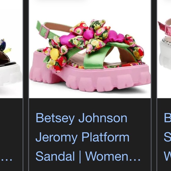 Betsey Johnson Greysen Pink and Red Platform Sandals Like New - Picture 11 of 11